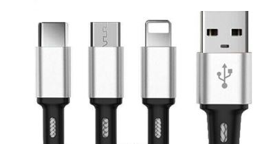 3in1 USB-Ladekabel - 1,2m